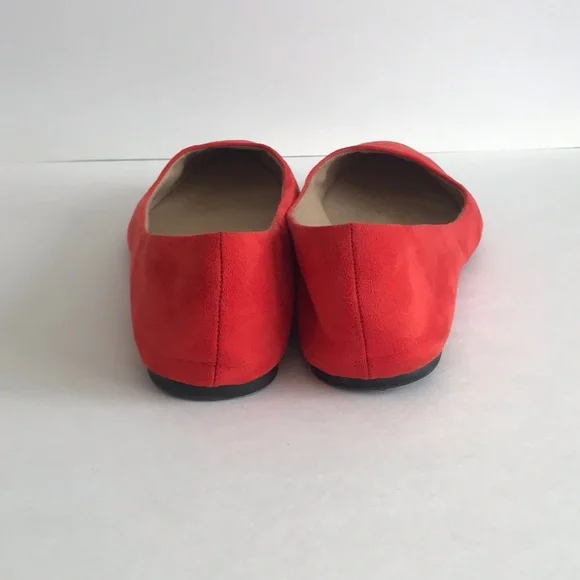 TIME & TRU Coral Ultra Suede Ballet Flats ~ Sz 9.5 - Picture 4 of 10